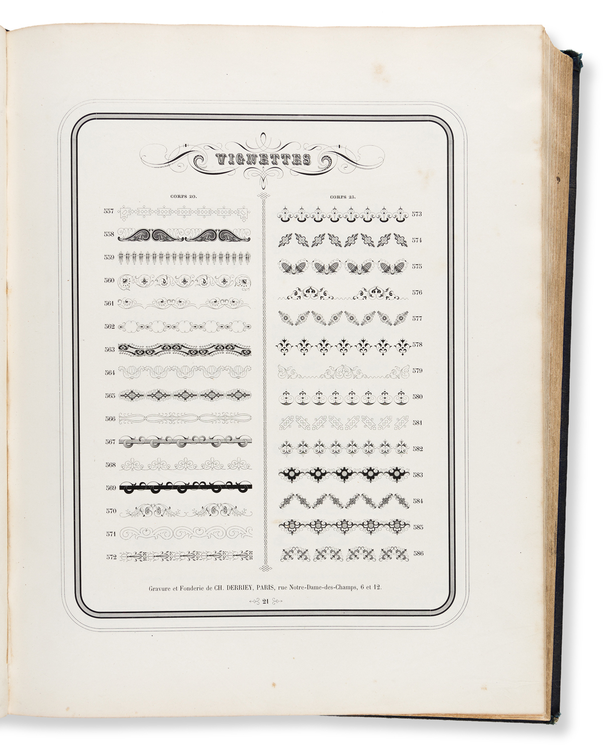 [SPECIMEN BOOK — C. DERRIEY]. Gravure et Fonderie de C. Derriey: Specimen-Album. Paris, 1862.